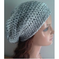 NEW Mujer&apos;s Handmade  Slouchy Hat 50 Shades of Grey  beanie  tam  eb-94942981